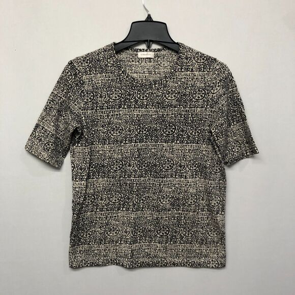 Balenciaga Paris Women Short Sleeve 100% Wool Top Blouse Shirt Size Small B323 4 - Picture 1 of 16